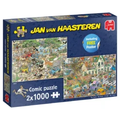 Jumbo 19001 Puzzel Jan Van Haasteren Storm & Safari 2×1000