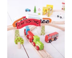 BigJigs BJT018 Houten Trein 124-delige Treinset Transport -Bekend Speelgoeds Winkel BJT018 bigjigs houten trein houten treinbaan transportset.png 3