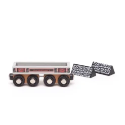 BigJigs BJT408 Rail Wagon Kolentransport Houten Trein -Bekend Speelgoeds Winkel BigJigs BJT408 Kolen Wagon 3