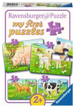 My First Puzzles Boerderijdieren – Puzzel Ravensburger 2-4-6-8 Stukjes