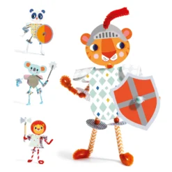 Djeco Rijgen Knutselset Mijn-Ridders -Bekend Speelgoeds Winkel Djeco Rijgen met chenille Ridders 3