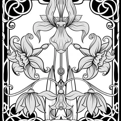 Glitter Kleurboek Night Flowers 6 Glitter Kleurboek Night Flowers - Afbeelding 6