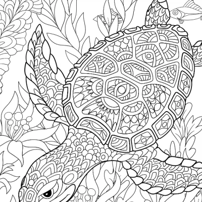 Glitterkleurboek Ocean Life 5 Glitterkleurboek Ocean Life - Afbeelding 5