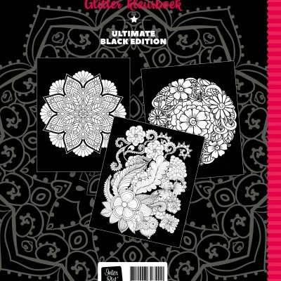 Glitter Kleurboek Night Flowers 2 Glitter Kleurboek Night Flowers - Afbeelding 2