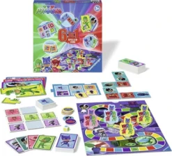 Spellendoos PJ Masks 6in1 Ravensburger -Bekend Speelgoeds Winkel PJ Masks 6 in 1 spellen ravenmsburger 1