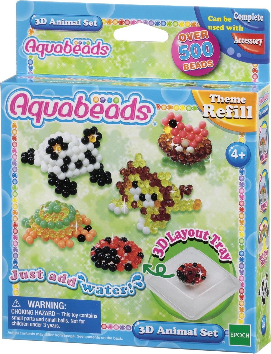 Aquabeads AB79218 3D-Animal-Set Knutselset Aanvulset 1 Aquabeads AB79218 3D-Animal-Set Knutselset Aanvulset
