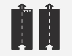 WayToPlay Rubber Autobaanstukken Recht 2pc