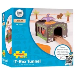 BigJigs BJT244 Tunnel T-rex Dinosaurus -Bekend Speelgoeds Winkel bigjigs bjt244 houten tunnel t rex dinosaurus 1