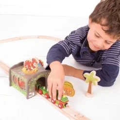 BigJigs BJT244 Tunnel T-rex Dinosaurus -Bekend Speelgoeds Winkel bigjigs bjt244 houten tunnel t rex dinosaurus 2