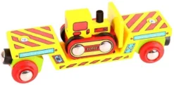 BigJigs BJT415 Rail Wagon Bulldozer Lader Houten Trein
