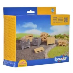 Bruder 2415 Logistieke Set Kisten En Pallets -Bekend Speelgoeds Winkel bruder 02415 pallets kratten 1