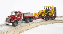 Bruder 2813 Mack-Granite Dieplader En JCB -Bekend Speelgoeds Winkel bruder dieplader mack granite en jcb shovel 1 1