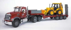 Bruder 2813 Mack-Granite Dieplader En JCB
