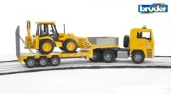 Bruder 2776 MAN TGA Trekker+dieplader En Graaf-laadcombinatie