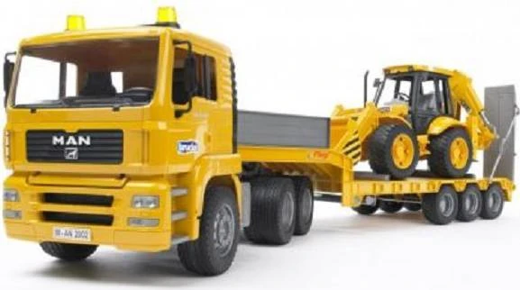 Bruder 2776 MAN TGA Trekker+dieplader En Graaf-laadcombinatie 3 Bruder 2776 MAN TGA Trekker+dieplader En Graaf-laadcombinatie - Afbeelding 3