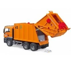 Bruder 3760 Vuilniswagen Vrachtauto MAN TGS 26-500 -Bekend Speelgoeds Winkel bruder bruder 3760 man tgs vuilnisauto oranje vuilniswagen 1 1