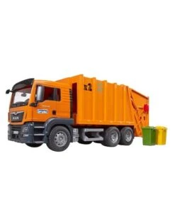 Bruder 3760 Vuilniswagen Vrachtauto MAN TGS 26-500 -Bekend Speelgoeds Winkel bruder bruder 3760 man tgs vuilnisauto oranje vuilniswagen 1