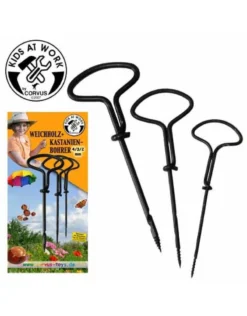 Handboorset Voor Hout En Kastanjes 3-delig Kids-at-work