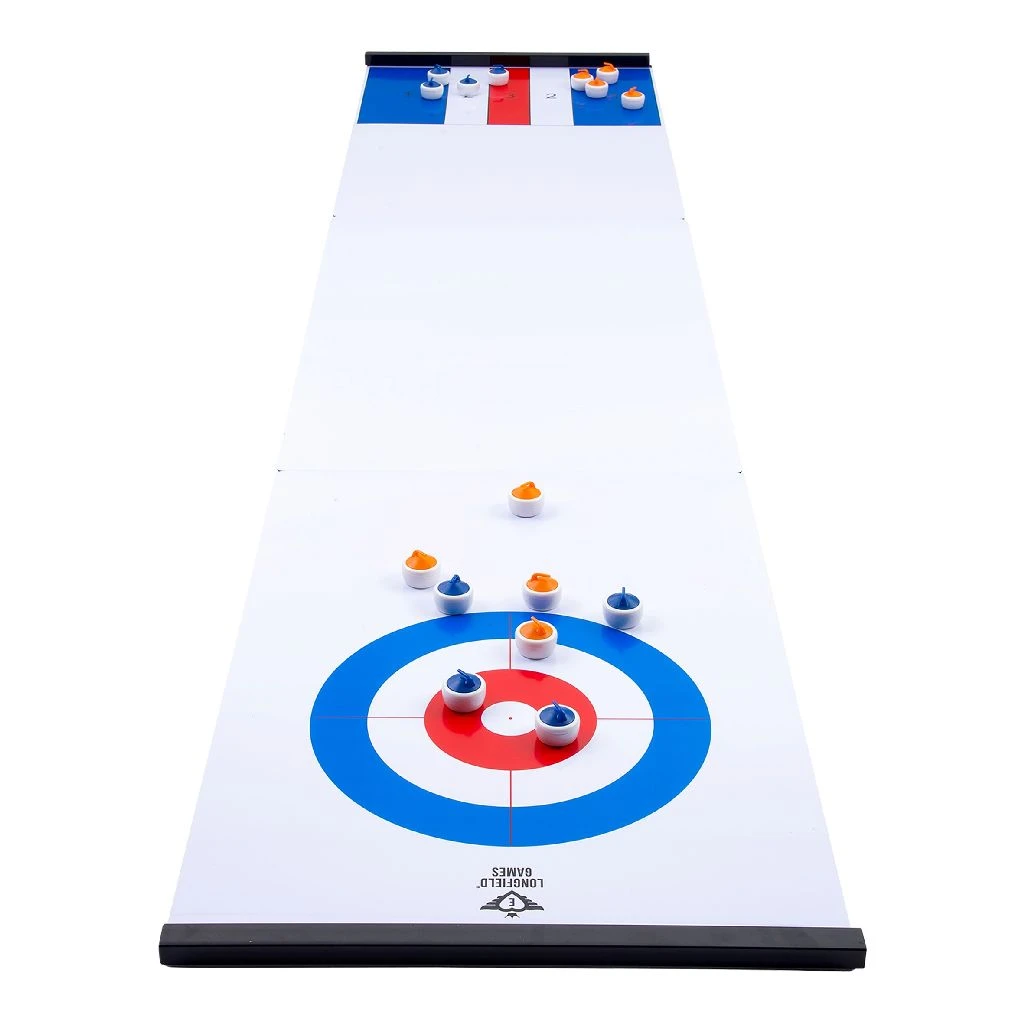 Curling/Sjoelen 2-in-1 Shuffleboard 180×39 Cm. 2 Curling/Sjoelen 2-in-1 Shuffleboard 180×39 Cm. - Afbeelding 2
