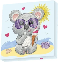 Diamond Dotz Koala Cream 22x22cm. DiamondPainting