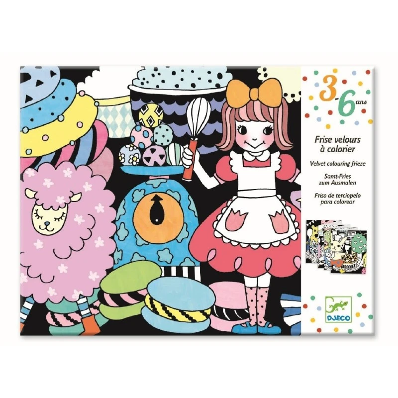 Djeco Fluwelen Kleurplaat Sweet-Parade Knutselset 1 Djeco Fluwelen Kleurplaat Sweet-Parade Knutselset