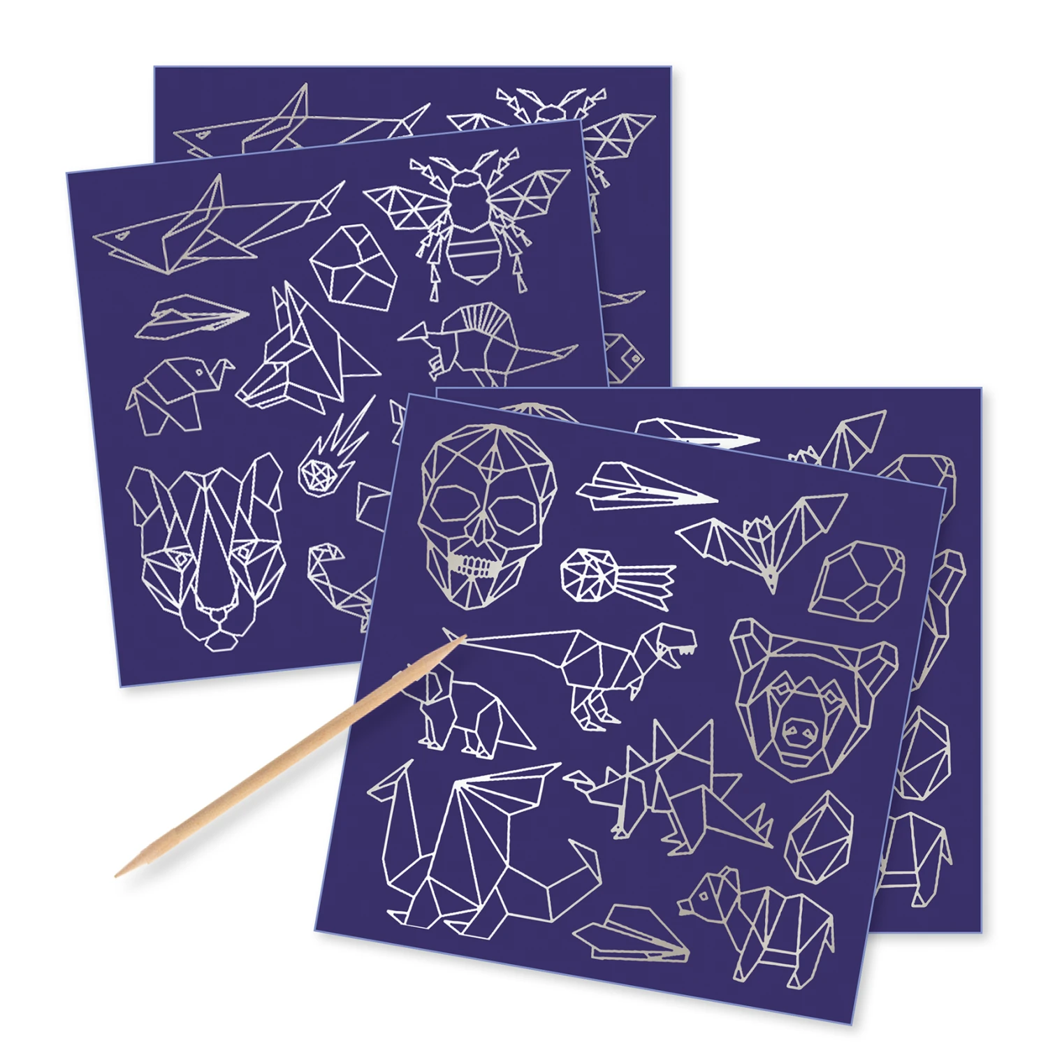 Djeco Krasstickers Metal Glow-in-the-Dark 2 Djeco Krasstickers Metal Glow-in-the-Dark - Afbeelding 2