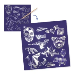 Djeco Krasstickers Metal Glow-in-the-Dark 5 Djeco Krasstickers Metal Glow-in-the-Dark -Bekend Speelgoeds Winkel djeco krasstickers glow in the dark jongen 2