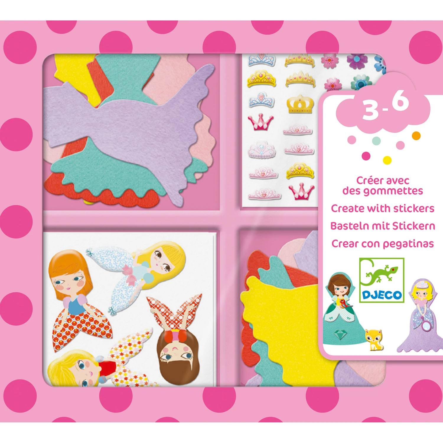 Djeco Stickerset Knutselset Ik-hou-van-prinsessen 4 Djeco Stickerset Knutselset Ik-hou-van-prinsessen - Afbeelding 4