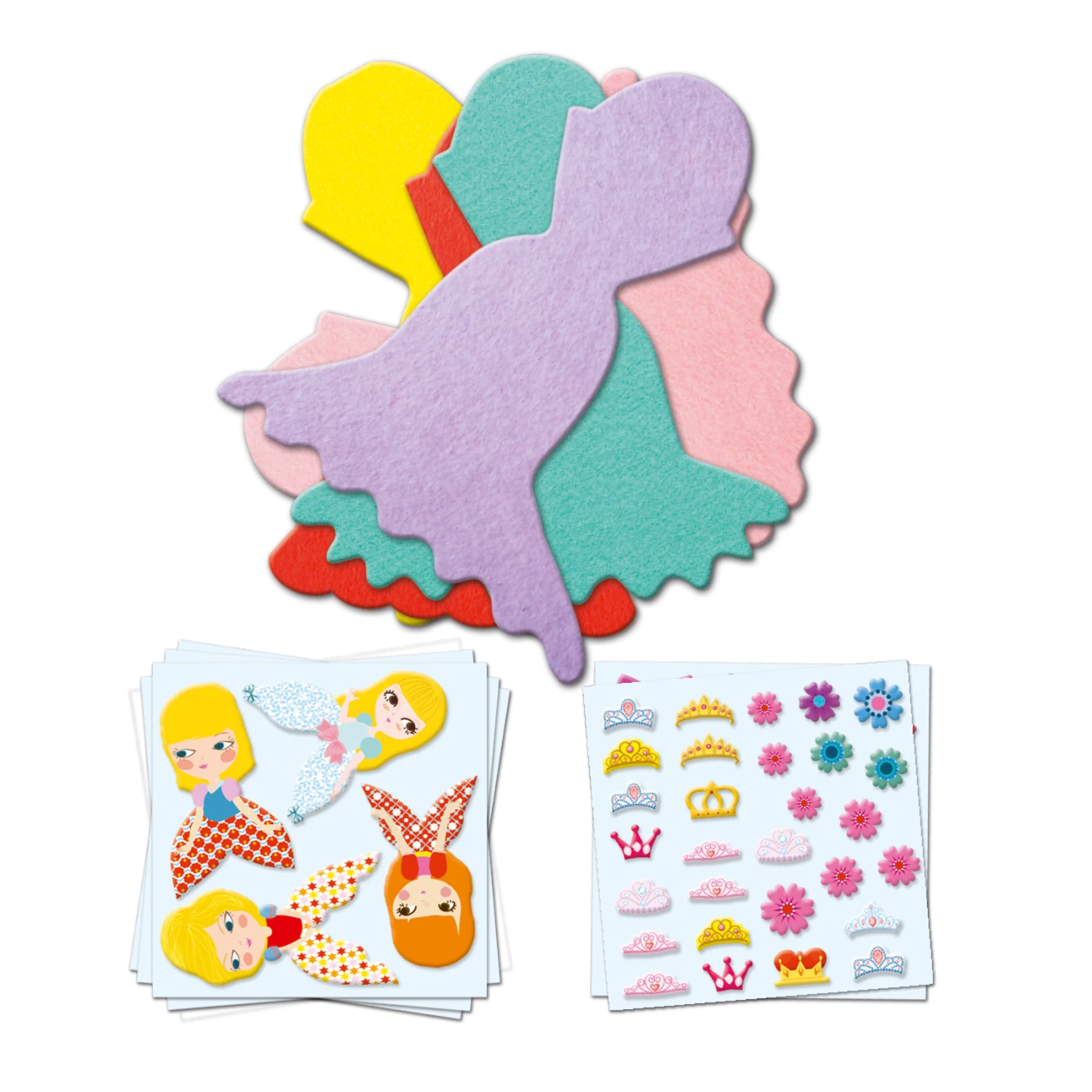 Djeco Stickerset Knutselset Ik-hou-van-prinsessen 2 Djeco Stickerset Knutselset Ik-hou-van-prinsessen - Afbeelding 2