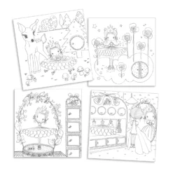 Djeco Kleurplaten-met-verrassing De-deurtjes-van-Pupi Knutselpakket -Bekend Speelgoeds Winkel djeco verrassingskleurplaten pupi 2