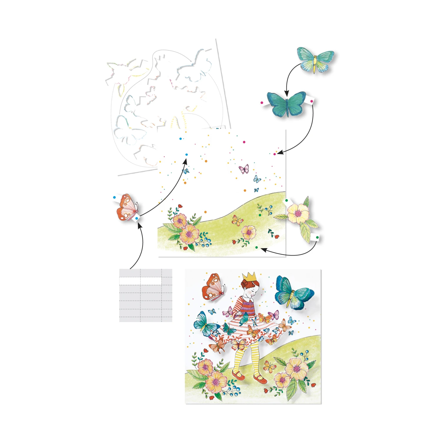 Djeco Kleurplaten-met-verrassing Vlindermeisje Knutselset 2 Djeco Kleurplaten-met-verrassing Vlindermeisje Knutselset - Afbeelding 2