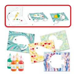 Djeco Vingerverfset Kleine-Klodder Knutselset -Bekend Speelgoeds Winkel djeco vingerverfset kleine klodder 2