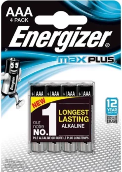 Energizer MaxPlus Batterij Alkaline AAA 4-pack -Bekend Speelgoeds Winkel energizer max plus aaa batterijen blister 2