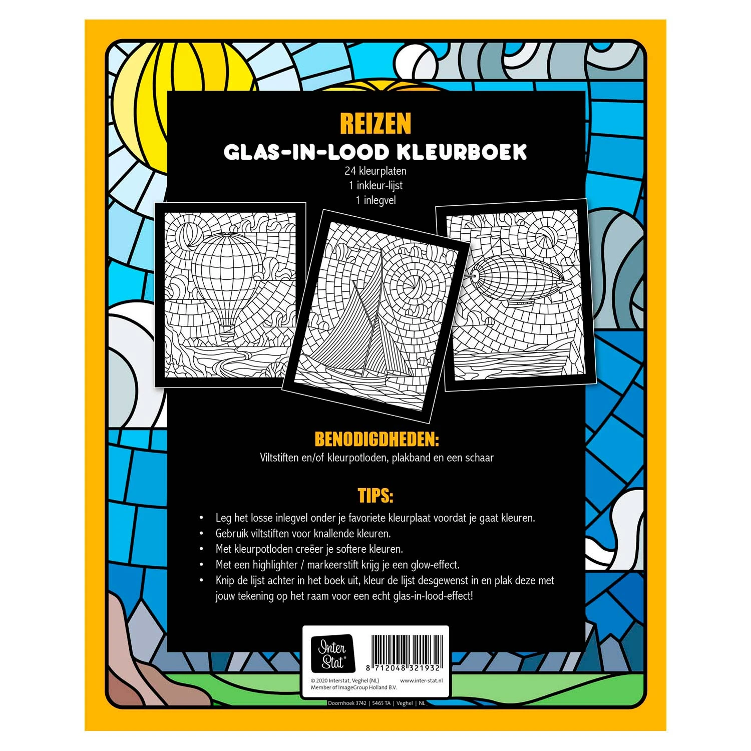 Glas In Lood Kleurboek Reizen 2 Glas In Lood Kleurboek Reizen - Afbeelding 2