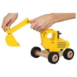 Goki 55898 Houten Graafmachine Bouwvoertuig Excavator -Bekend Speelgoeds Winkel goki 55898 graafmachine excavator houten speelgoed 1