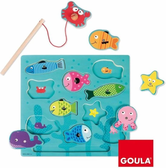 Goula Houten Magneetpuzzel Vissen 2 Goula Houten Magneetpuzzel Vissen - Afbeelding 2