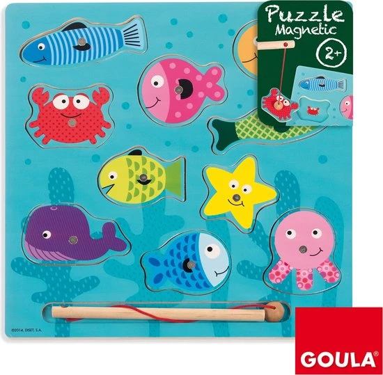 Goula Houten Magneetpuzzel Vissen 1 Goula Houten Magneetpuzzel Vissen