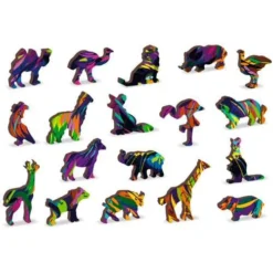 Wooden City Houten Puzzel Rainbow Wild Cat L 300 -Bekend Speelgoeds Winkel houten puzzel wooden wild cat L300 1