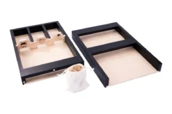 Houten Sjoelbak Junior Mini Sjoelbak 2dlg Black -Bekend Speelgoeds Winkel houten sjoelbak mini thema dieren 2 delige sjoelbak black 3