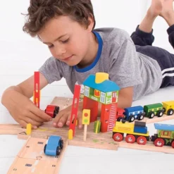 BigJigs BJT226 Rail & Road Seinhuisje -Bekend Speelgoeds Winkel houtentrein bigjigs signaalhuis overweg bigjigs bjt226 1 1