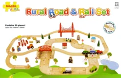 BigJigs BJT021 Landelijke Road & Railset -Bekend Speelgoeds Winkel landelijke road railset bigjigs bjt021 2