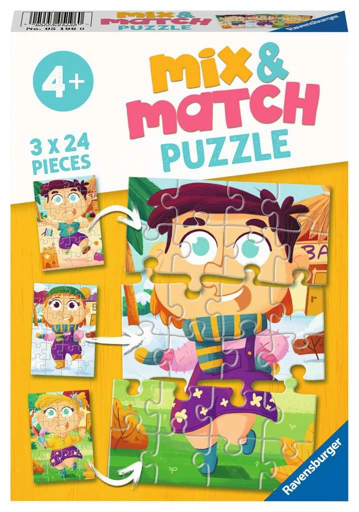Kinder-Puzzel Mix & Match Bonte Kleren – Ravensburger 1 Kinder-Puzzel Mix & Match Bonte Kleren – Ravensburger