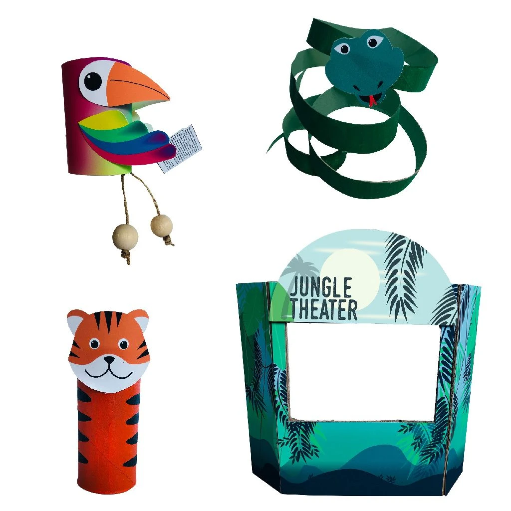 Re-cycle-me Jungle Theater Knutselset ReCycleMe 3 Re-cycle-me Jungle Theater Knutselset ReCycleMe - Afbeelding 3