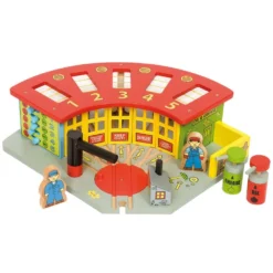 BigJigs BJT192 Rail Remise Voor 5 Treinen