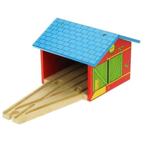 BigJigs BJT160 Rail Remise Voor 2 Treinen 1 BigJigs BJT160 Rail Remise Voor 2 Treinen