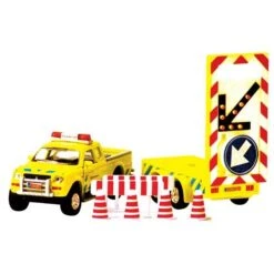 Pickup Rijkswaterstaat Met Bebakeningstrailer