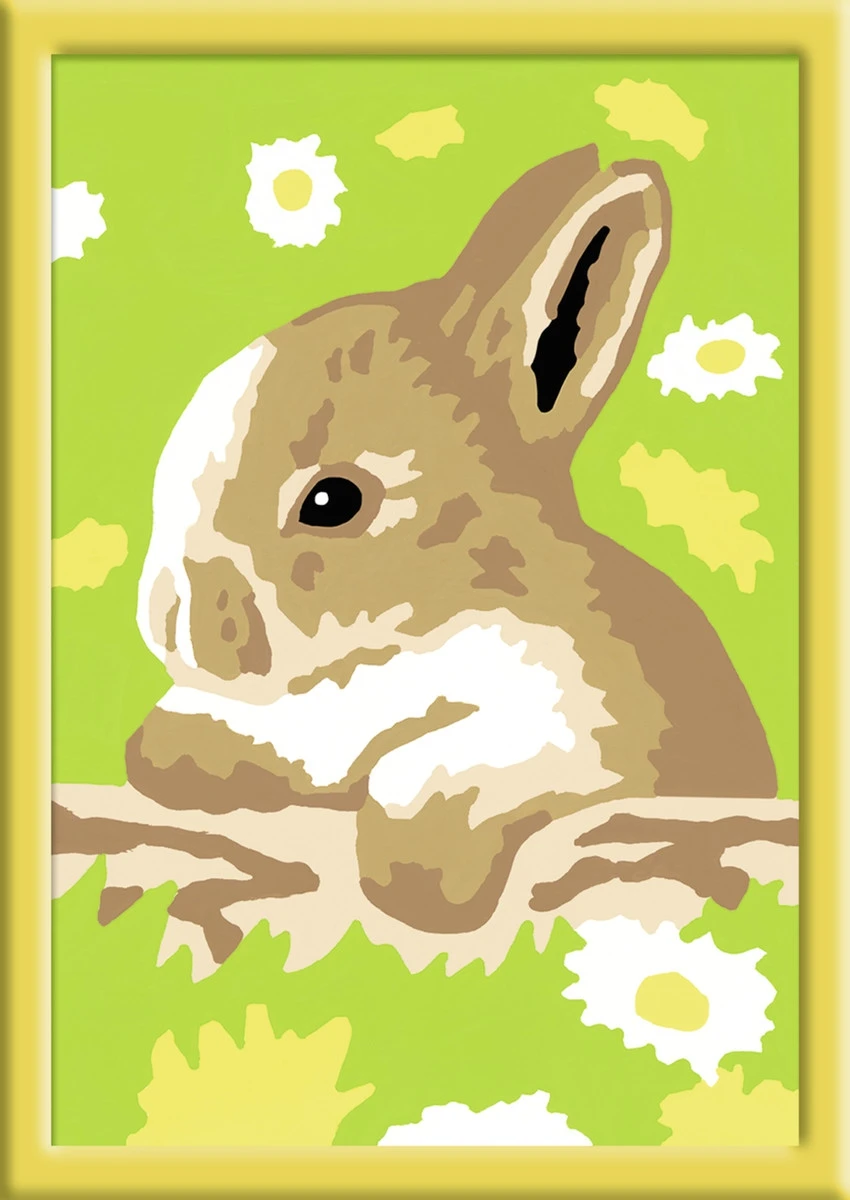 Schilderen Op Nummer: Konijn Vlekkie 3 Schilderen Op Nummer: Konijn Vlekkie - Afbeelding 3