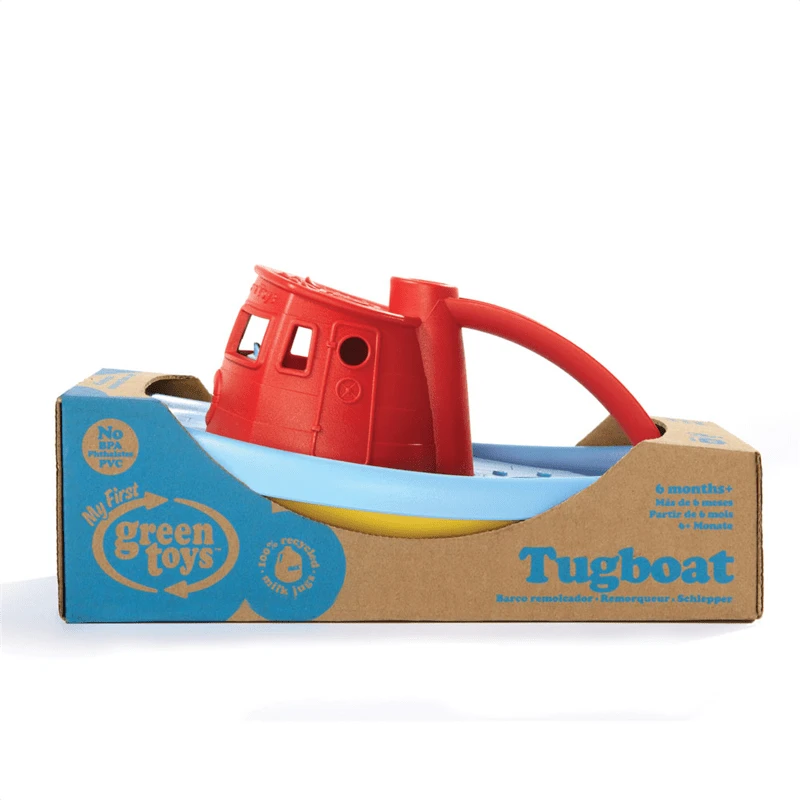 Green Toys Green-Toys Sleepboot Blauw Met Rood Handvat 4 Green Toys Green-Toys Sleepboot Blauw Met Rood Handvat - Afbeelding 4