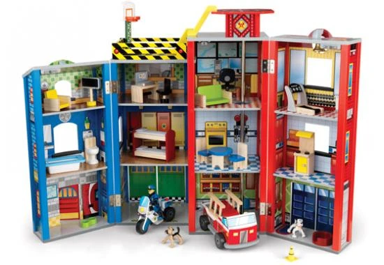 Houten Speelgoedset Voor Grote Kleine Helden 2 Houten Speelgoedset Voor Grote Kleine Helden - Afbeelding 2