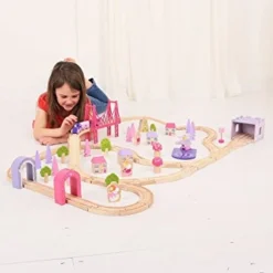 BigJigs BJT023 Treinset Grote Sprookjesstad -Bekend Speelgoeds Winkel treinset sprookjesstad bigjigs bjt023 5